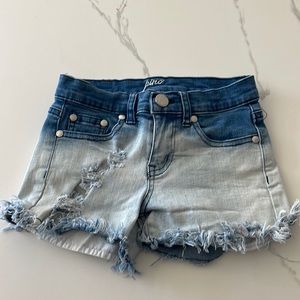 Pinc Premium Blue Ombre Distressed Denim Shorts